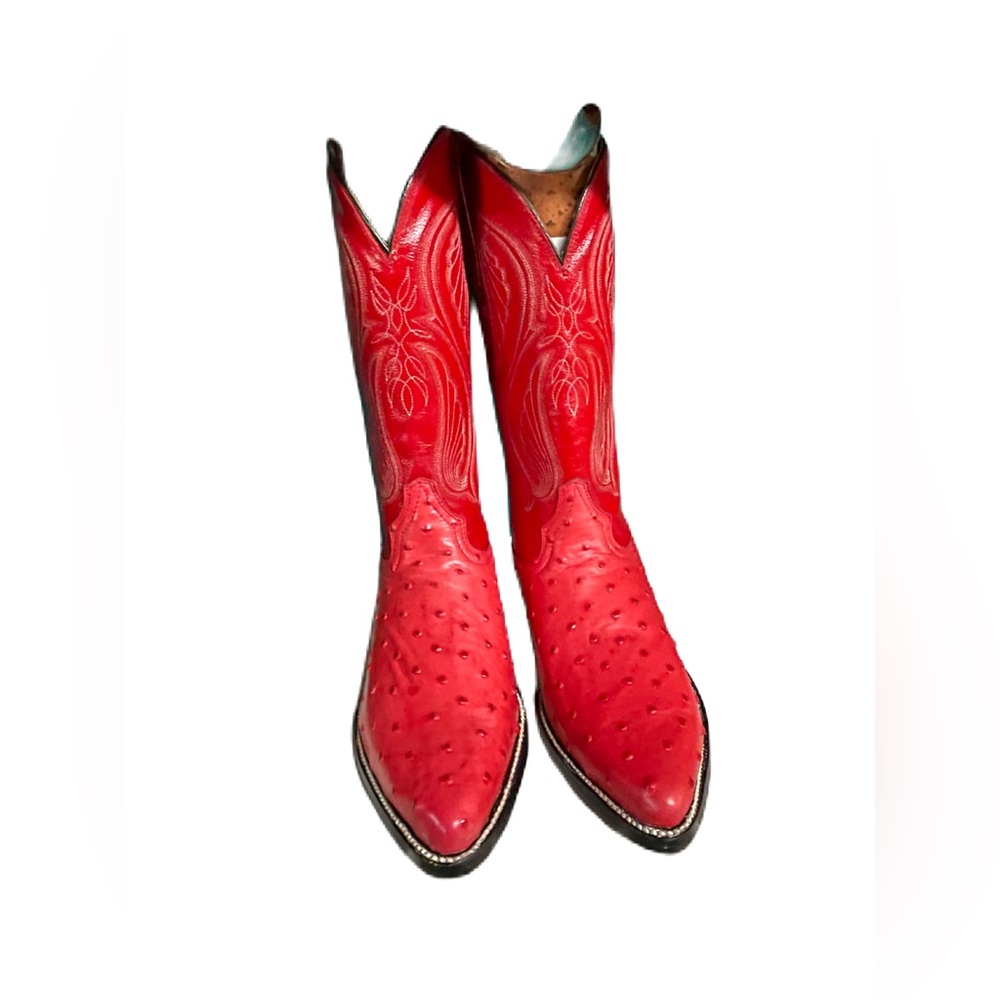 Rodeo Bravo  Ostrich Men’s Cowboy Narrow Round Toe Boot